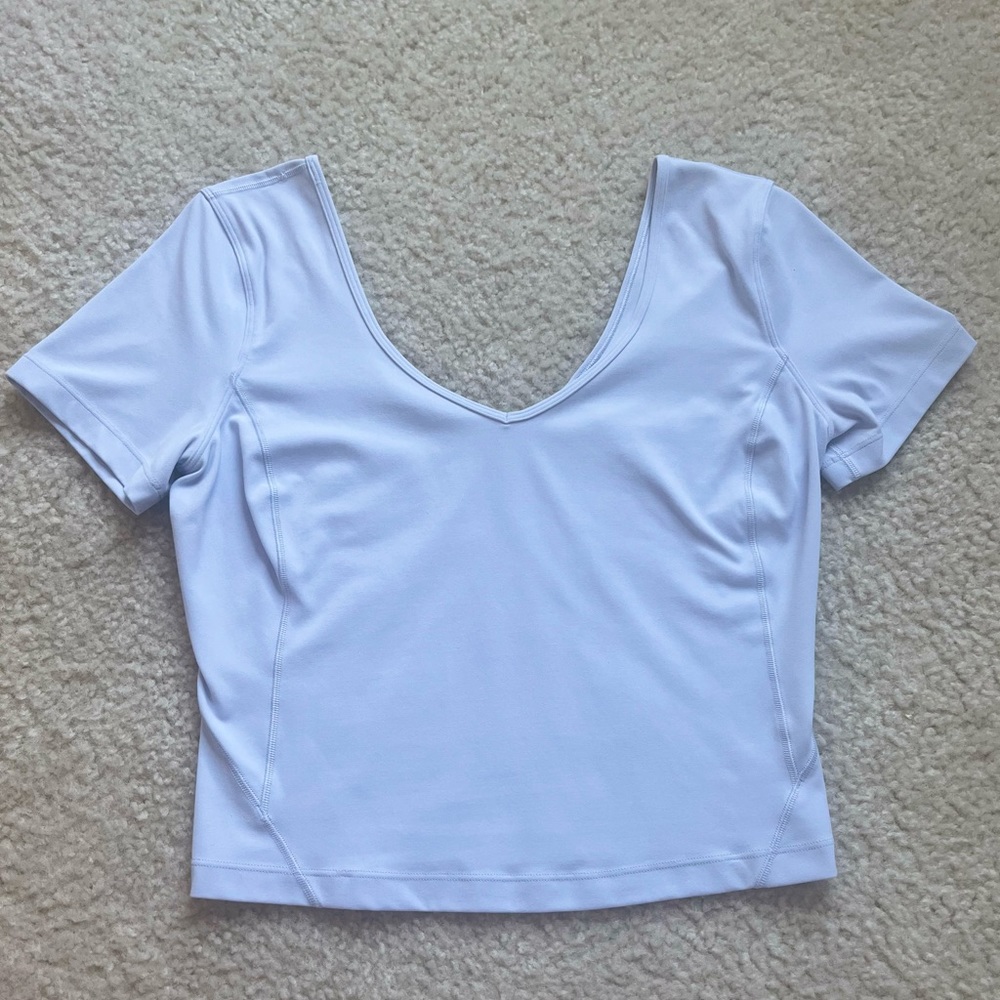 Lululemon Lilac Smoke Cropped T-Shirt